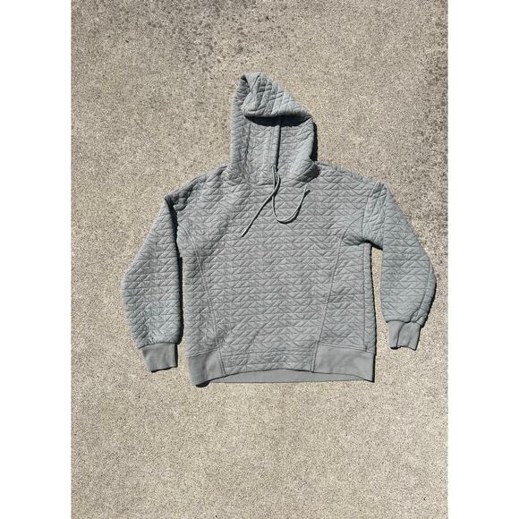 RBX Sweater Women Size Small Olive Quilted Hooded Pullover Sweatshirt Drawstring - Picture 1 of 5